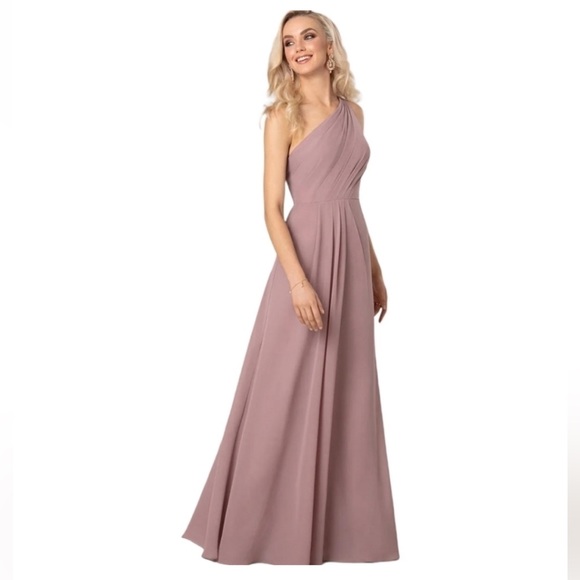 Sorella Vita one shoulder smokey quartz bridesmaid dress - Picture 1 of 5
